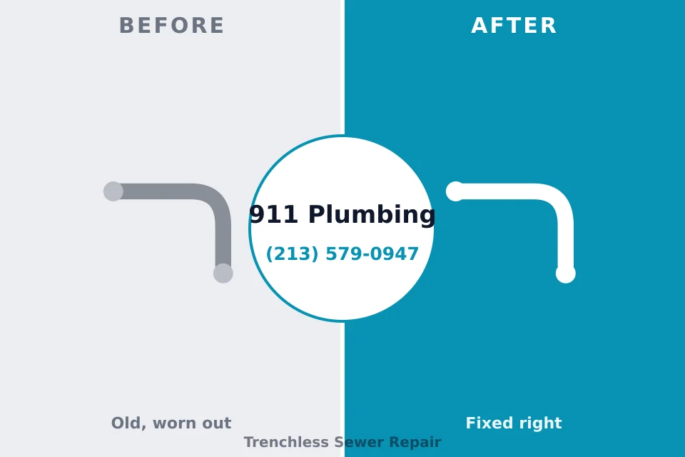Before and after: plumbing company Gore, OK